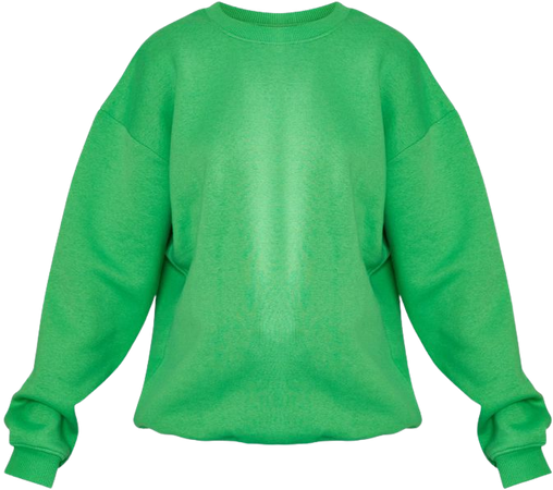 Green Oversized Fit Sweatshirt | Tops | PrettyLittleThing CA