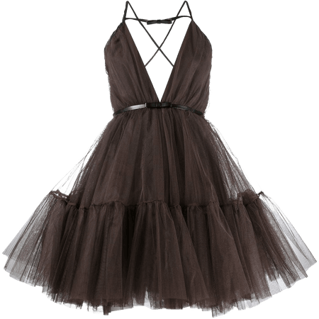 Brown Brognano flared tulle mini dress 29BR1A05204751 - Farfetch