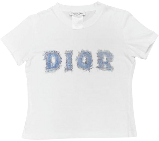 Christian Dior Blue Denim Graphic Tee — INTO ARCHIVE