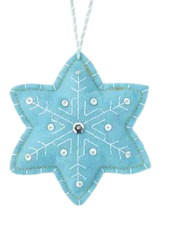 Felt Snowflake With Sequin Stitching Christmas Tree Ornament Dark Blue - Wondershop™ : Target