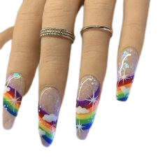 rainbow nails