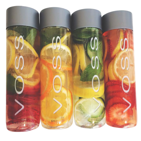 voss Infused Water bottle glass