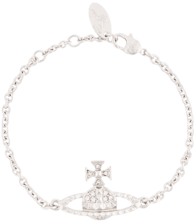 Silver Vivienne Westwood Mini Bas Relief logo bracelet - Farfetch