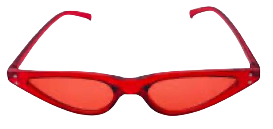 red Cateye sunglasses