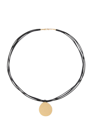 LEATHER CORD NECKLACE - Golden | ZARA United States