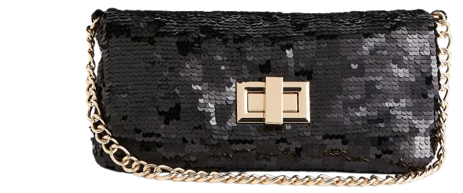 Sequined Shoulder Bag - Black - Ladies | H&M CA