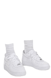 WHITE SNEAKER PNG WITH SOCKS