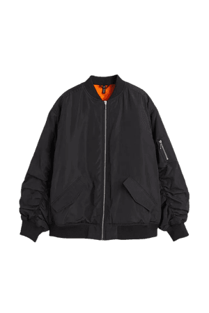 Padded bomber jacket - Black - Ladies | H&M US