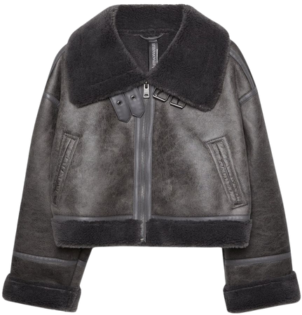 Double-faced aviator jacket - Women's See all | Stradivarius United States