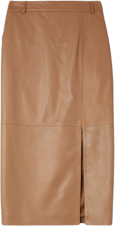 Leather Tailored Maxi Skirt | Karen Millen