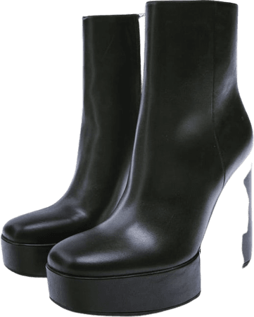 platform heeled ankle boots