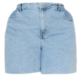 Recycled Plus Light Blue Girlfriend Denim Shorts | PrettyLittleThing USA