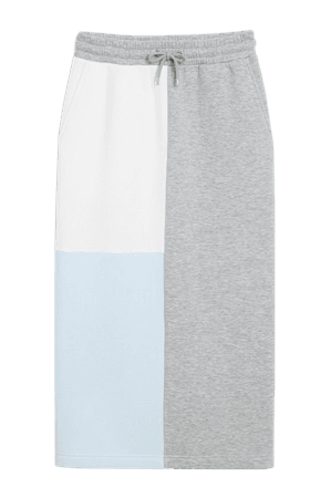 Maxi sweat skirt - Blue, grey and white - Maxi skirts - Monki WW