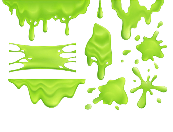 Slime blots realistic set Royalty Free Vector Image