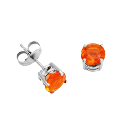 orange stud earrings