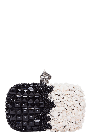 Alexander Mcqueen, Black and White embellished clutch