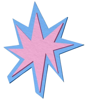 Pink cut out star shape
