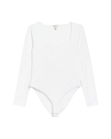 White long sleeve bodysuit | River Island