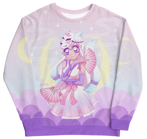 Pastel Pink Sweater Anime Sweatshirt Kawaii Anime Jumper | Etsy