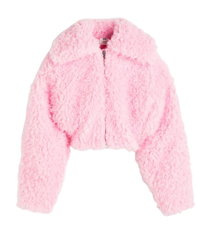 Boxy Teddy Jacket - Light pink - Ladies | H&M US