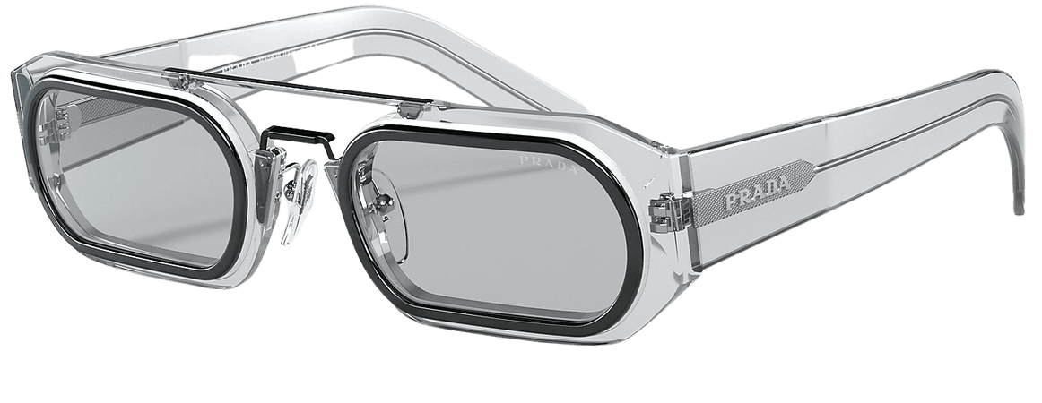 Prada PR 01WS 53 Grey-Black & Grey Sunglasses | Sunglass Hut USA