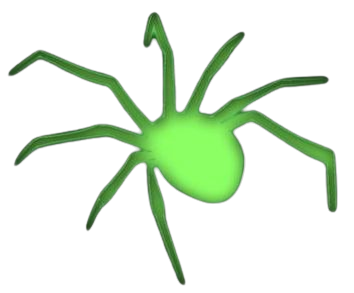 neon green spider