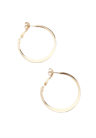 Minimalist Motto Hoop Earrings Gold | ModCloth