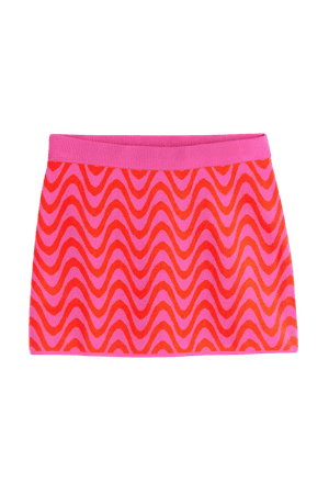 H&M+ Knit Skirt - Pink/patterned - Ladies | H&M US
