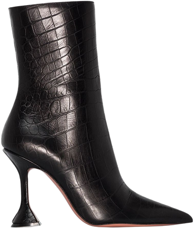 Amina Muaddi Giorgia 95mm crocodile-embossed Boots - Farfetch