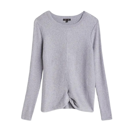 gray sweater long sleeve shirts top