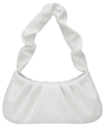 shein white ruched bag