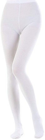 Spencer Women's Run Resistant Control Top Pantyhose Stretchy Hosiery Full Leg Stockings "White"