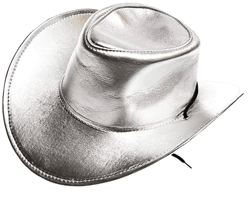Amazon.com: Hayes Specialties Corp. Silver Cowboy Hat: Clothing