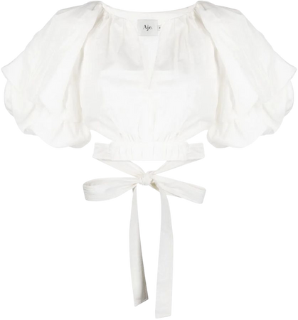 Aje puff-sleeve cut-out Blouse - Farfetch