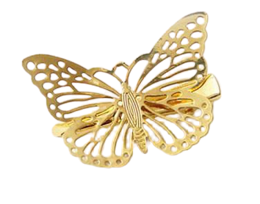 gold butterfly hair clip