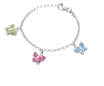 necklace with blue pink and green charms - Google Search