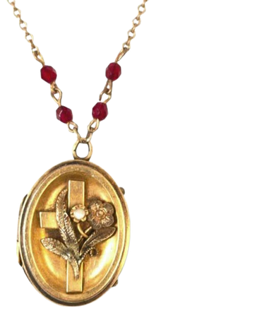 Antique locket necklace rolled gold etruscan revival cross | Etsy