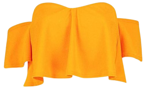 Orange/Yellow Off Shoulder Crop Top