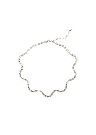 Rhinestone crystal necklace - Women | Mango USA