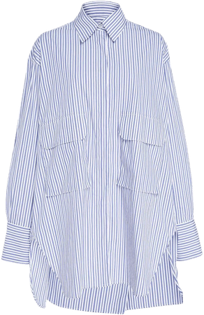 Oversized Blue Striped Shirt
