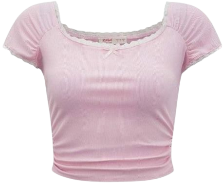 pink lacy t-shirt