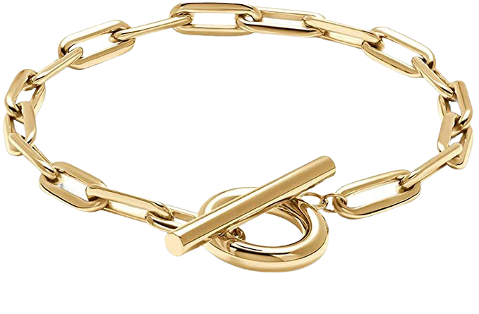 Amazon.com: MVMT Women's Cable Chain Bracelet | Stainless Steel, Toggle Closure | Gold: Clothing, Shoes & Jewelry