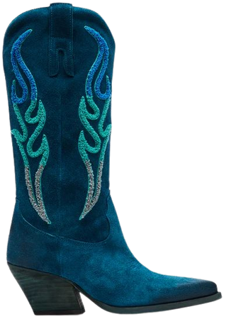 GRACIELLA Blue Multi Western Boot | Women's Boots – Steve Madden