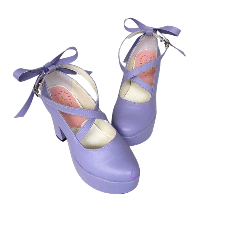 purple lolita shoes