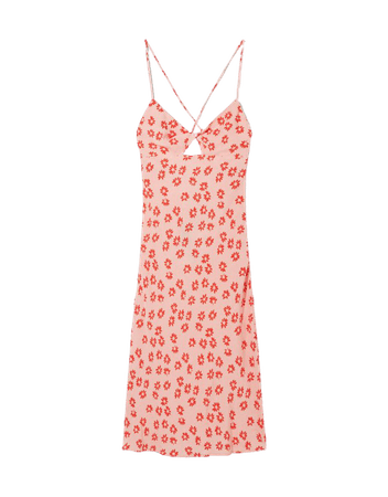 Floral print midi dress - Dresses - Woman | Bershka