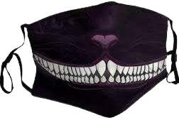 black face mask with cheshire cat - Google Search