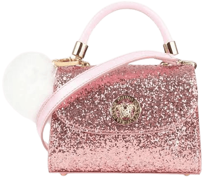 Young Versace pink glitter bag