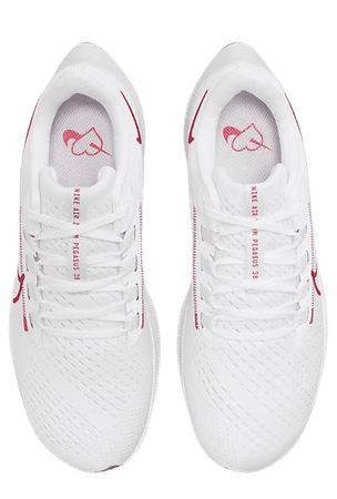 Nike Running Air Zoom Pegasus 38 sneakers in white/mystic hibiscus | ASOS