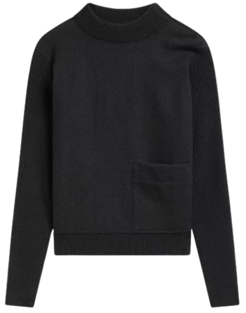 black Yak wool Pocket Sweater | agnès b.