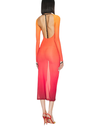 COURREGES 2nd Skin Dress In Gradient Sunset